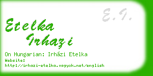 etelka irhazi business card