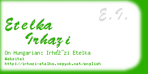 etelka irhazi business card